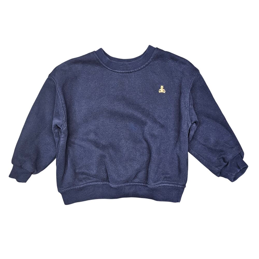 BABY GAP NAVY CREWNECK SWEATSHIRT – SIZE 2 YEARS – COTTON BLEND CASUAL PULLOVER